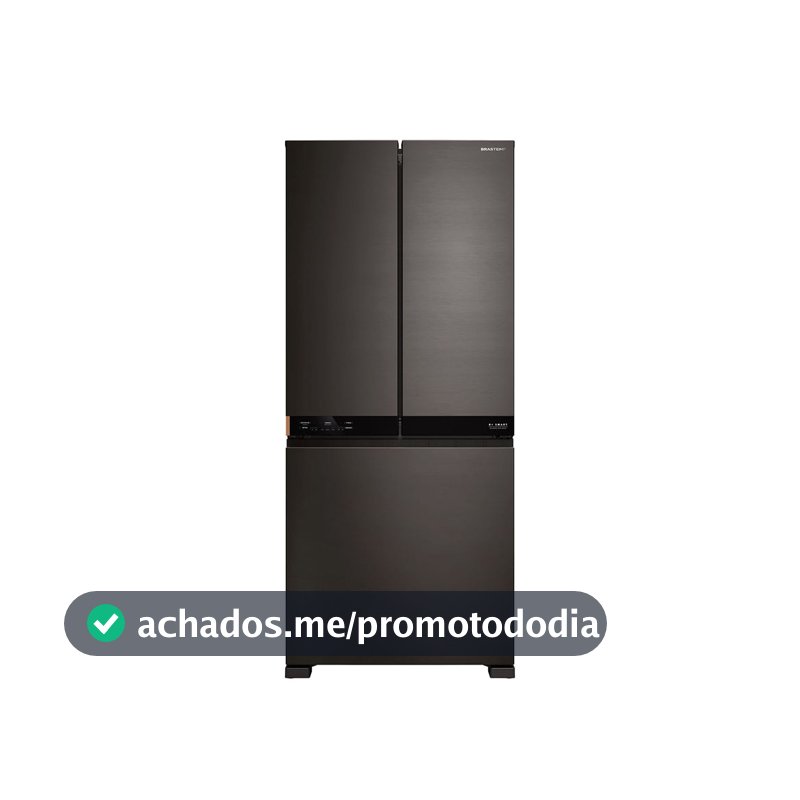 Geladeira Inteligente B= Smart 3 Portas French Door Frost Free 630L cor Black Inox Brastemp - BRO88AE