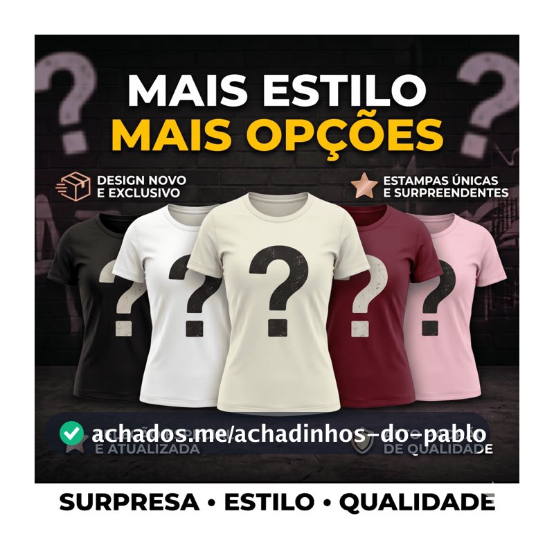 Camiseta Feminina Estampada Surpresa Camisetas Feminino Blusa Feminina  Blusas Femininas Camisas