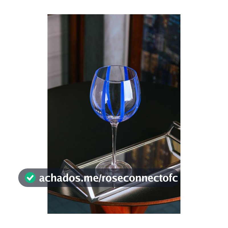 2 Taças para Vinho Azura 450ml Azul Vidro Wolff