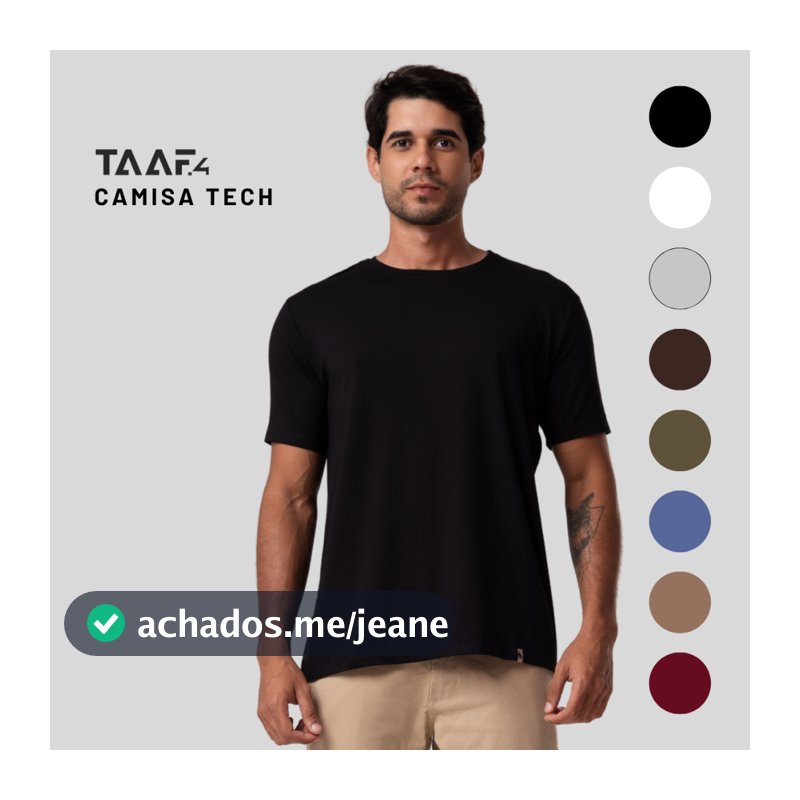 Camiseta Masculina Tech Anti Odor Não Esquenta Não Desbota Camisa Não Amassa Treino Casual Dia a Dia Modal Academia