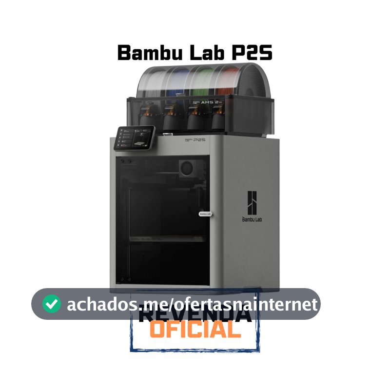 Impressora 3D 110V ou 220V P2S Combo AMS 2 PRO Bambu Lab com nota fiscal e Garantia de fabrica - High Machines