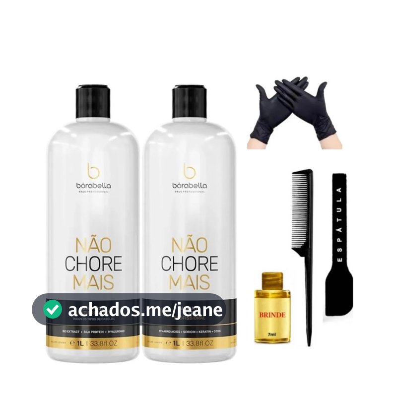Kit Progressiva Nao Chores Mais Organica -Borabella Original Liso intenso 2x1000ml