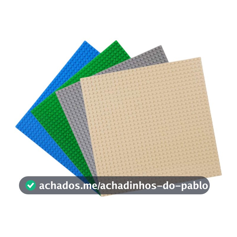 Base Blocos de Montar Peças Placa Clássica 32x32 Pontos Construção Brinquedo Verde Cinza Azul Beje