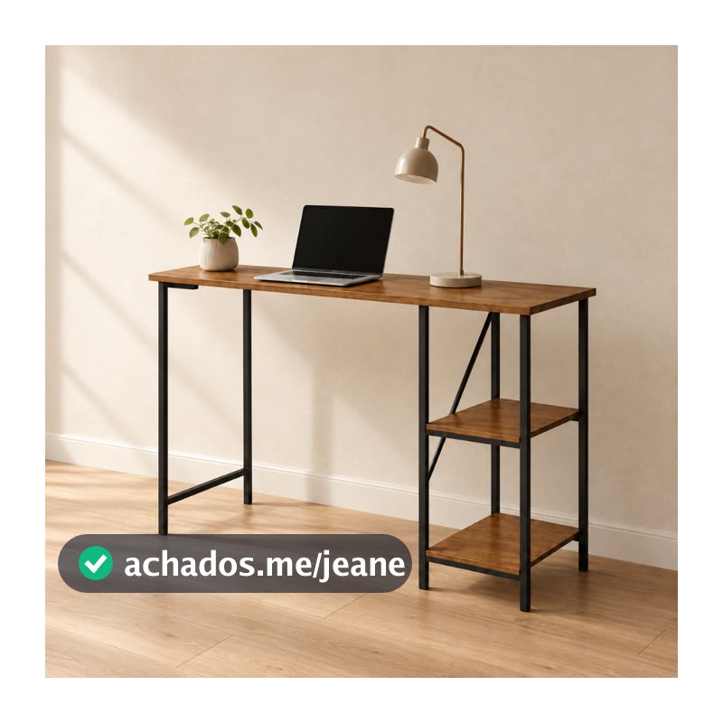 Escrivaninha Mesa Office Estudo Estilo Industrial 110cm KLM Móveis