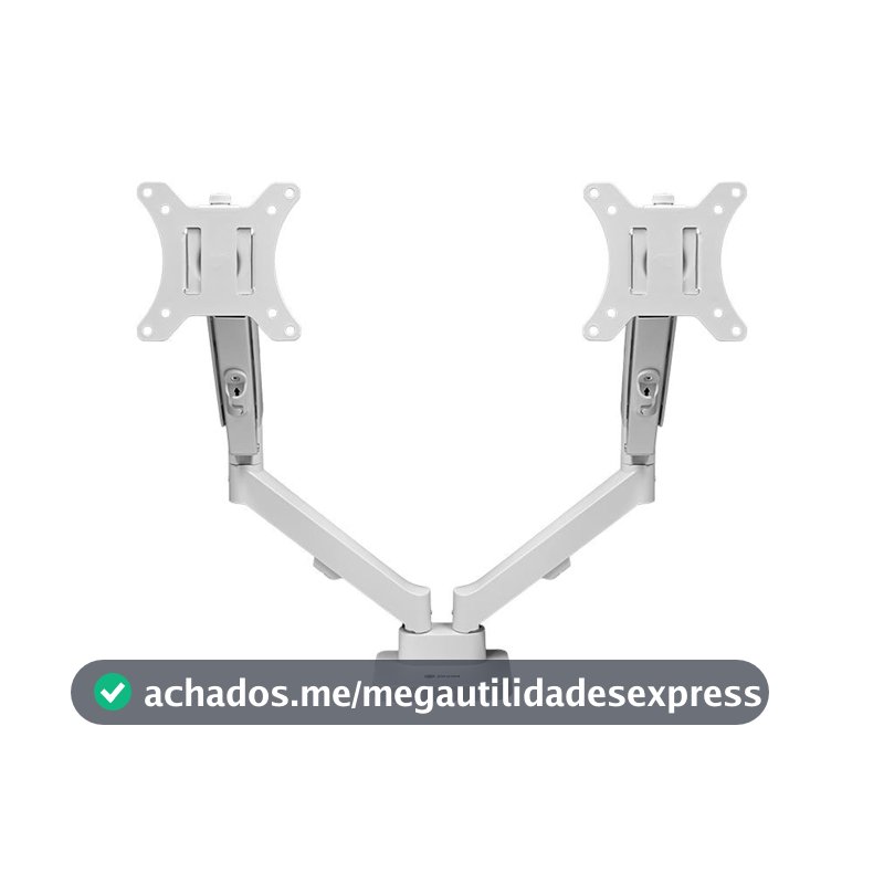 Suporte Articulado Para 2 Monitores 13 a 32 Pistão a Gás Zinnia Nimbo 210 Branco
