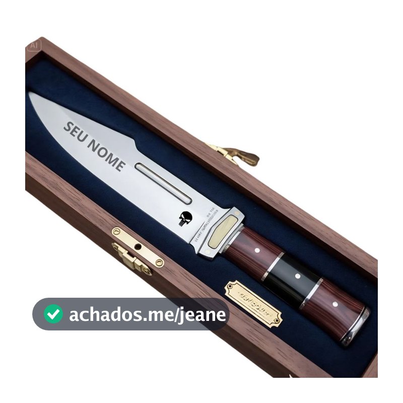 Faca Personalizada Para Churrasco Profissional Luxo Super Afiada Bainha