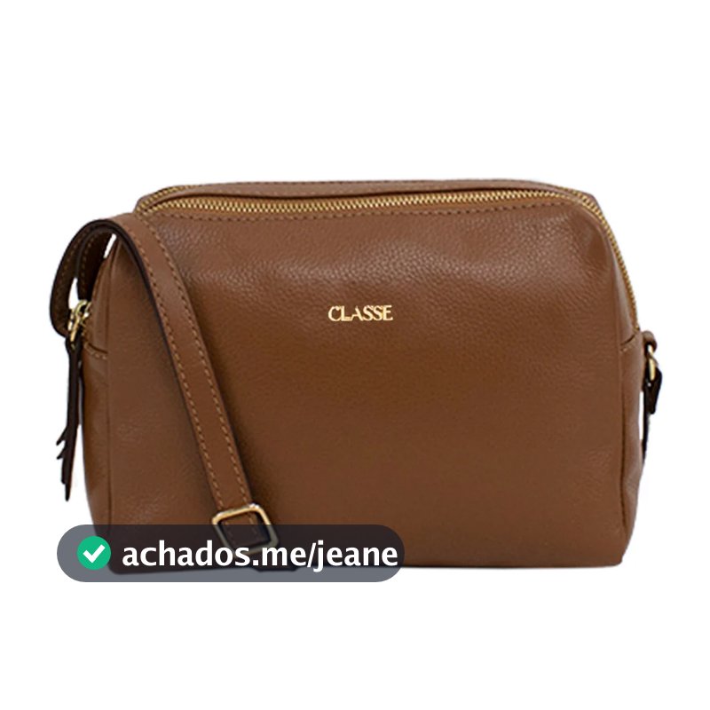 Bolsa Classe Couro Crossbody Jade Feminina Marrom