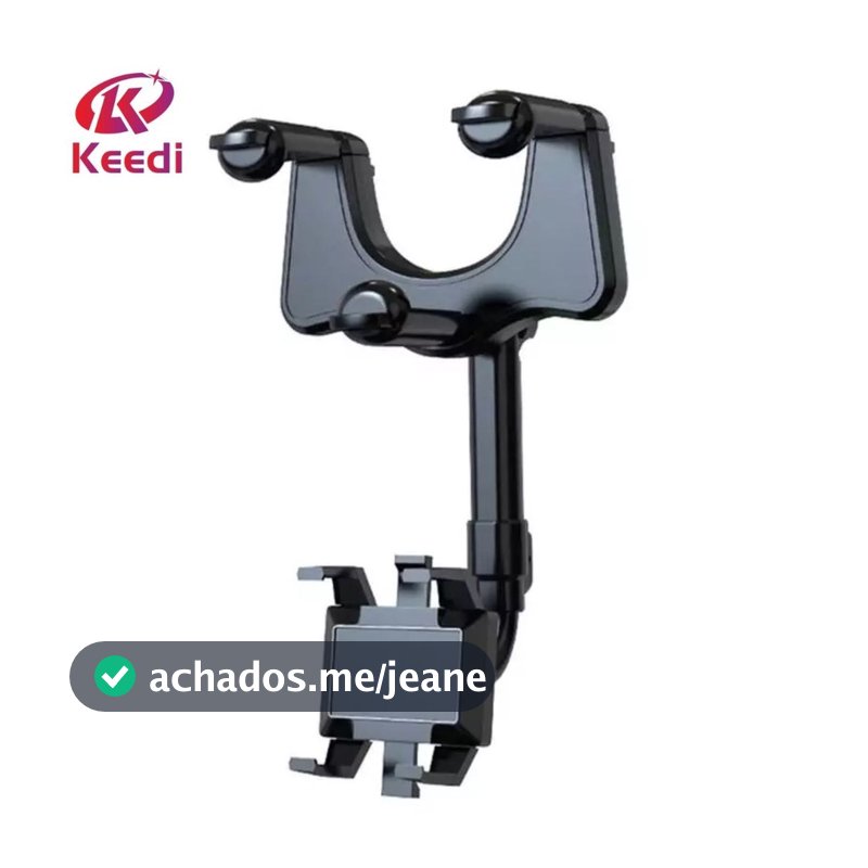 Suporte Universal Veicular Carro Encaixe Retrovisor 360o  Cor Preto