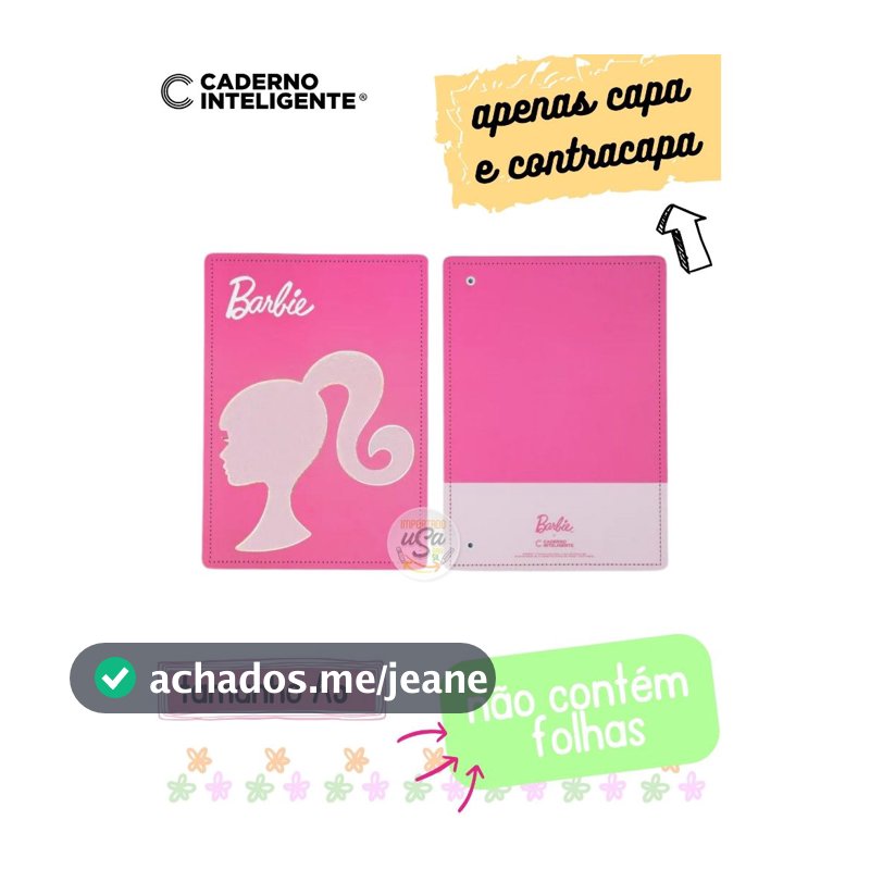Caderno Inteligente - Capa e Contracapa , Barbie Love,  Tam A5, M ou G