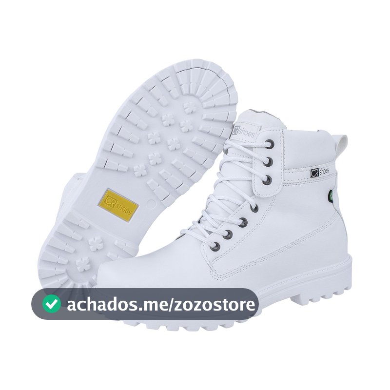 Bota Masculina Coturno Branco Cr Shoes 9002