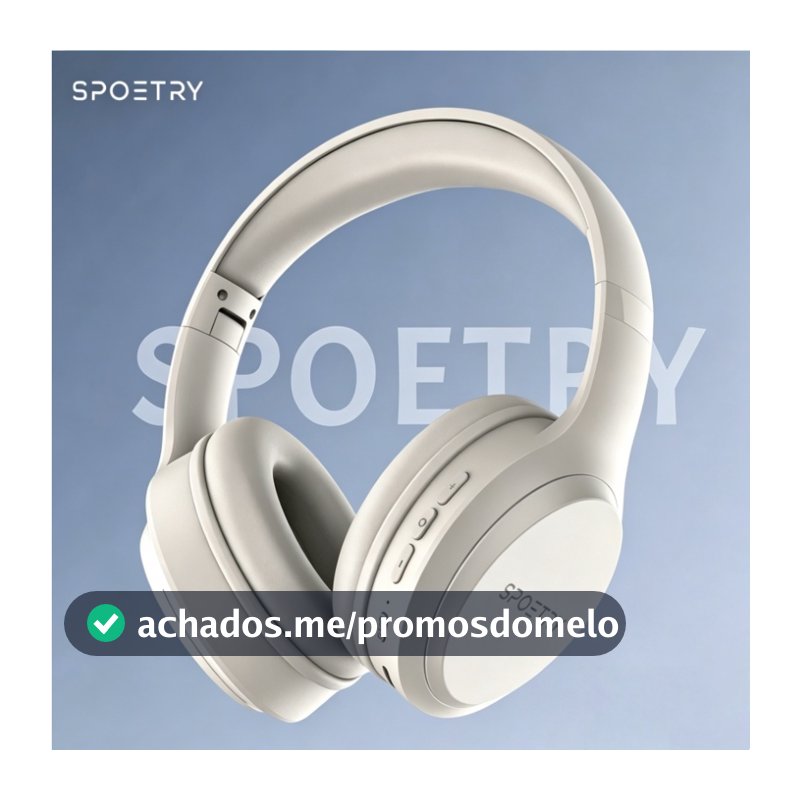 Fone De Ouvido Bluetooth SPOETRY Com Cancelamento De Ruído Confortável Para Estudo Home Office E Trabalho