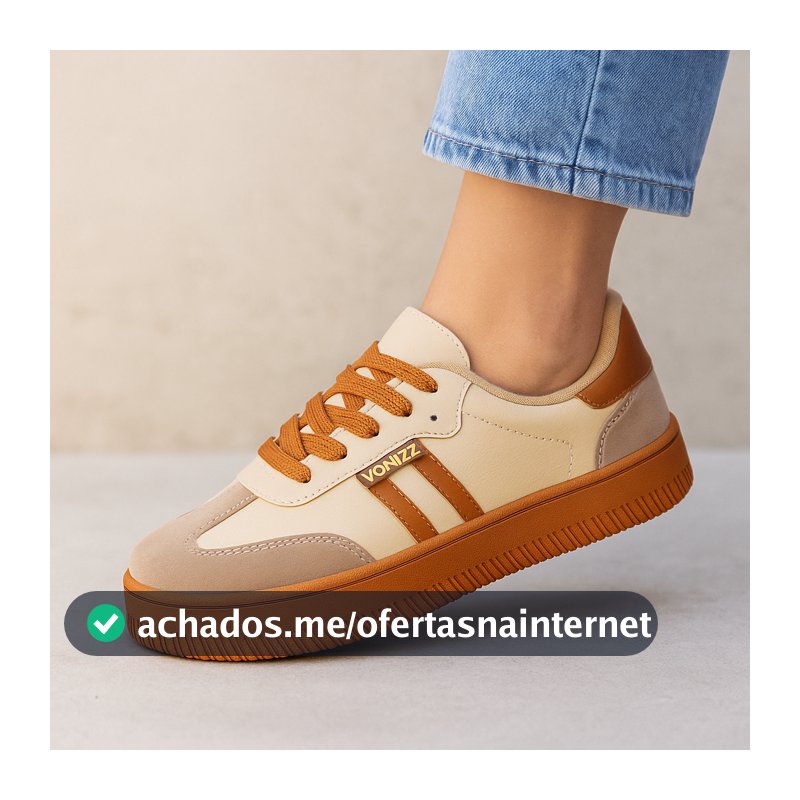 Tênis Feminino  Couro Vonizz Acabamento Premium Retrô para o Estilo do Dia a Dia 01