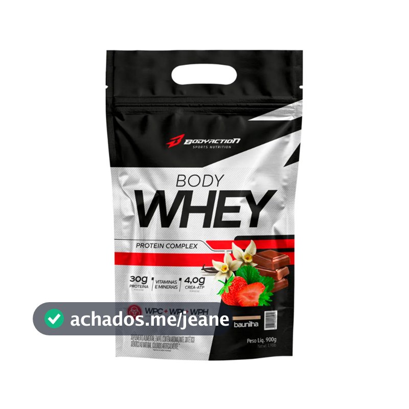 Body Whey Protein 900g - Body Action - Blend de Whey Protein Isolado, Hidrolisado e Concentrado