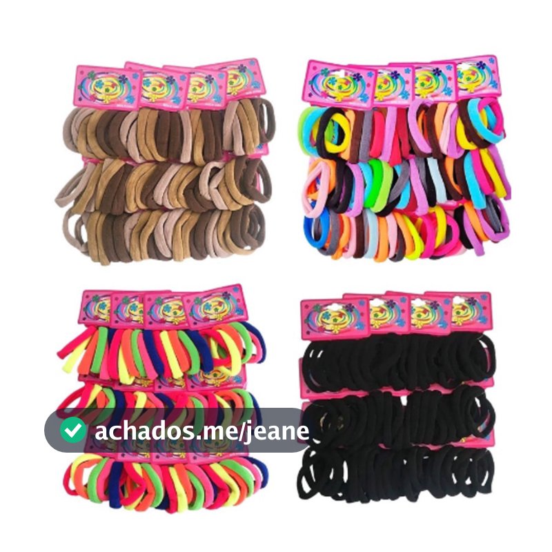 Kit de 72 unidades de Xuxinha de cabelo elastico de para cabelo feminino rabicó