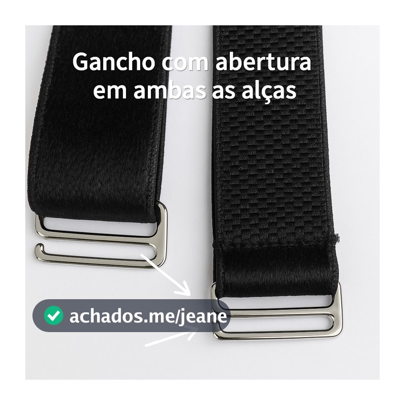 Alças removível reforçada para sutiã Kit com 2 pares 18mm