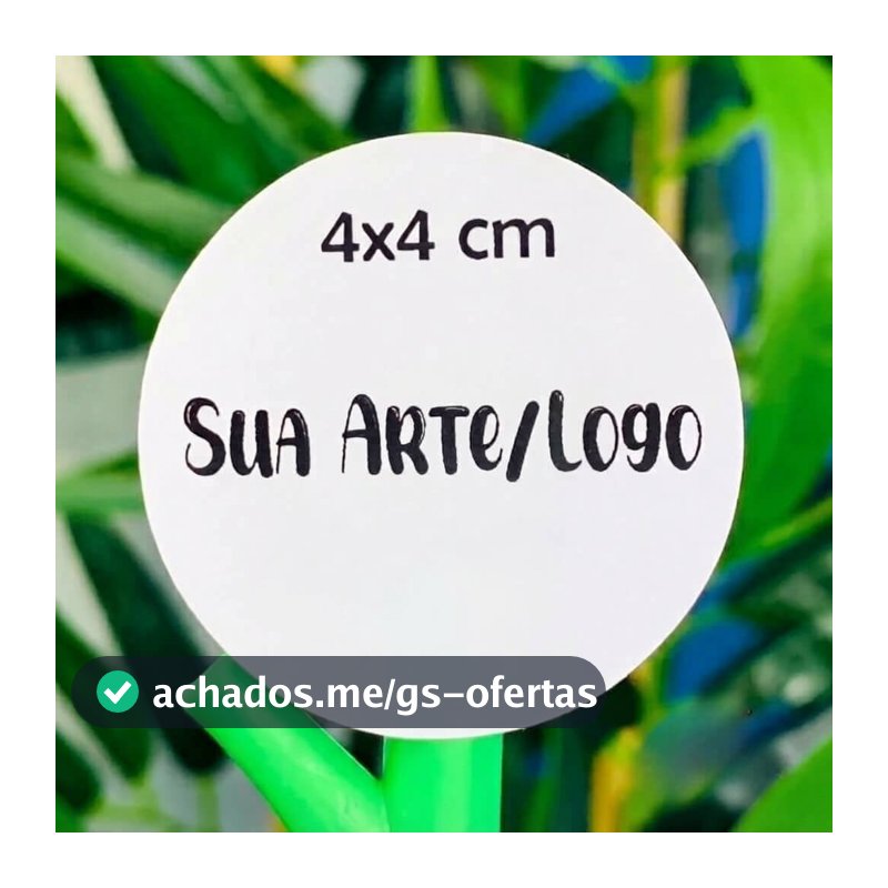 Adesivos Personalizados 4x4 cm Recorte Eletrônico Rótulos com Sua Logo ou Arte