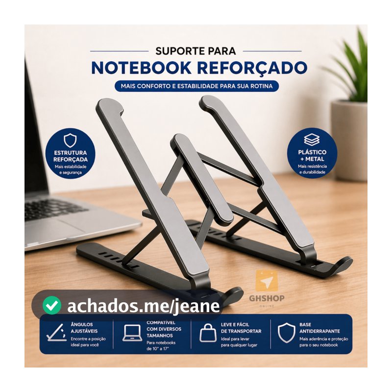 Suporte Base Para Notebook Mesa Apoio Tablet Portatil com Regulagem Dobravel