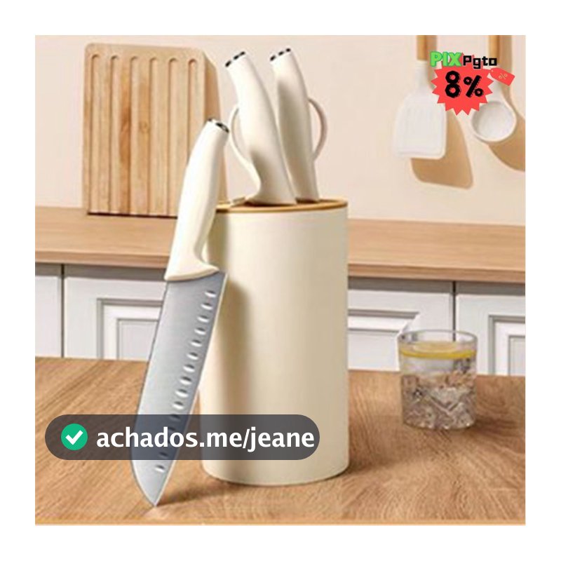 Conjunto de faca de cozinha 5PCS Aço Inoxidável Precisão Faca Chef Knife Bread Knife Cleaver Scissor