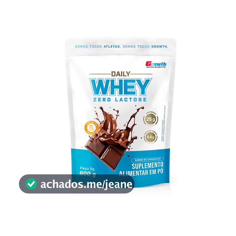 Daily Whey Protein Zero Lactose 800g Growth Supplements