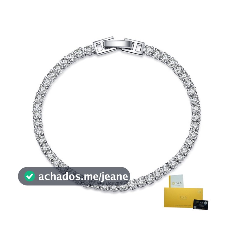 [Com Certificado Gra] Pulseira De Tênis Clássico Moissanita De Luxo Nobre De Diamante Completo Fina Jóias
