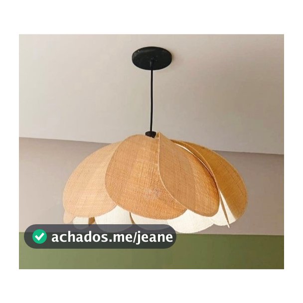 Luminária Pendente de Fibra de Buriti Natural Artesanal | Lustre Decorativo Sustentável – Casa Taika