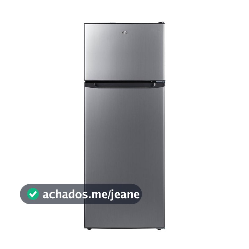 Geladeira Refrigerador HQ Defrost 230 Litros Preto/Inox HQ-230RDF 220V