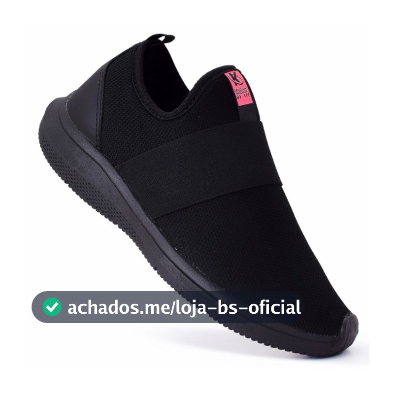 Tênis Feminino Meia Kross Pink Preto Slip-On Super Confortável Esportivo Academia Caminhada Casual