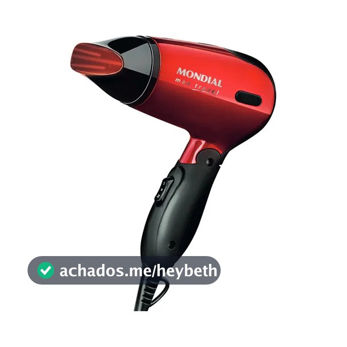 Secador de Cabelos Mondial Max Travel SC-10 Bivolt 1200w