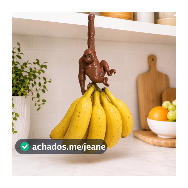 Suporte de Banana Macaco Divertido Anti Apodrecimento Fruteira Suspensa Pendurador Decorativo