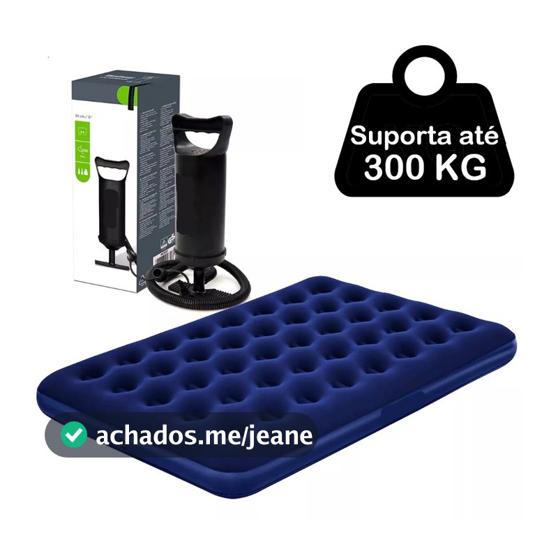 Colchão Inflável Casal ou Solteiro Resistente Suporta 300 Kilos + Bomba de Ar
