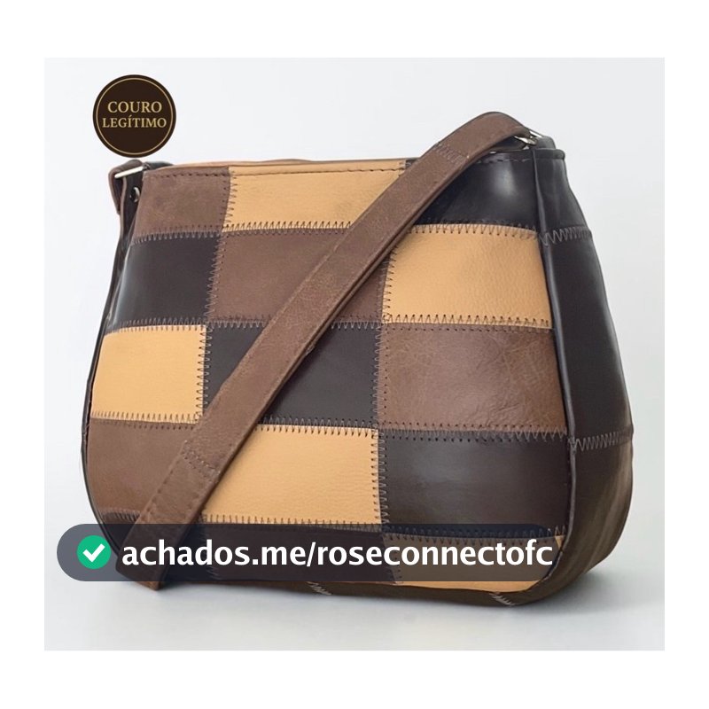 COURO LEGÍTIMO. Bolsa totem em couro legítimo