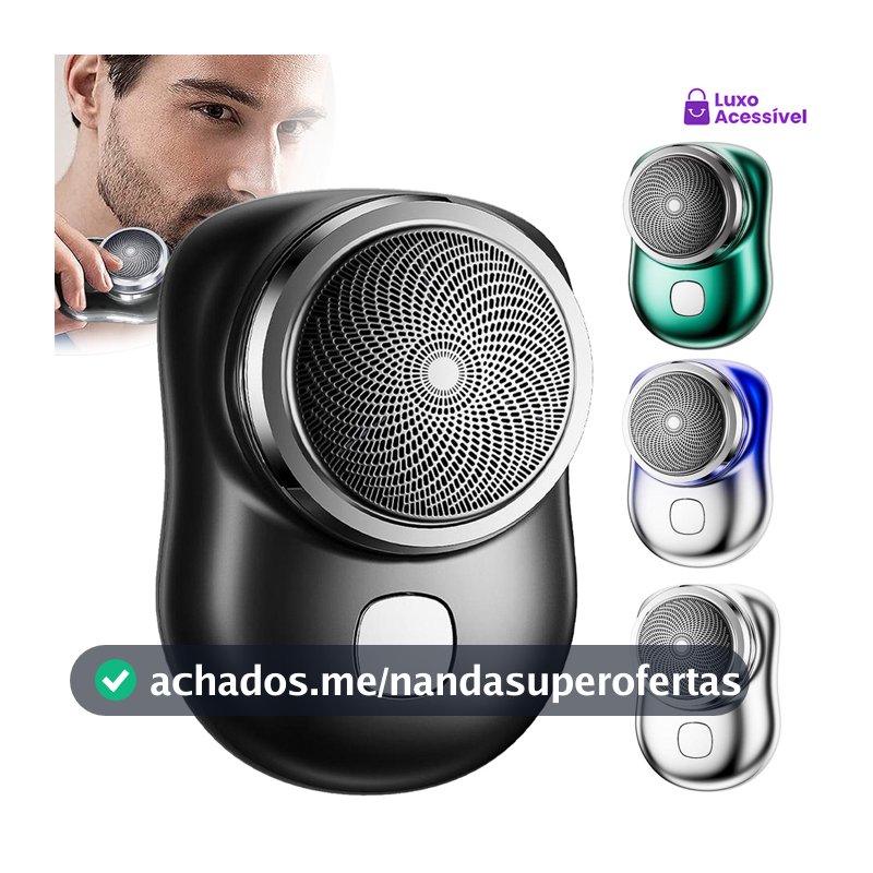 Surpresa oferta! Aparador de barba elétrico mini-portátil à prova d'água, modelo C, em oferta incrível!