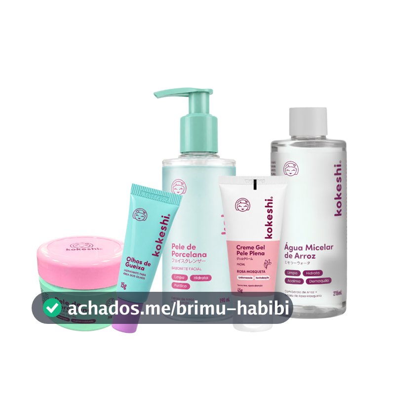 Kit Cuidados Essenciais Kokeshi Limpeza e Hidratação