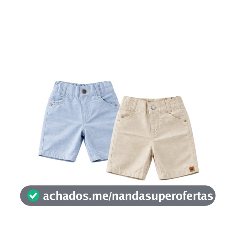 kit 2 Short Masculino Infantil Menino