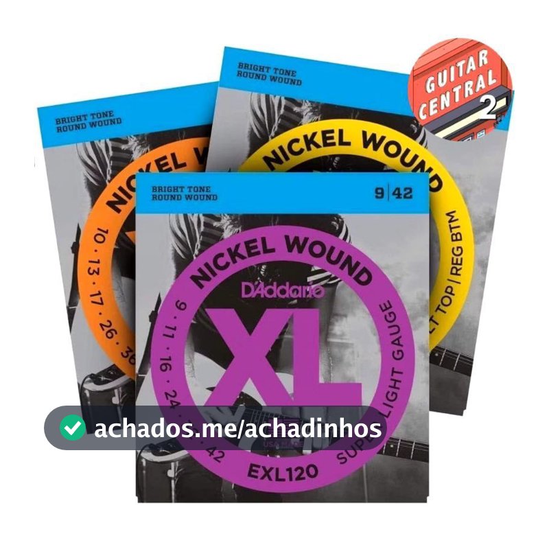 Jogo Cordas para Guitarra Elétrica D'addario Encordoamento corda de guitarra