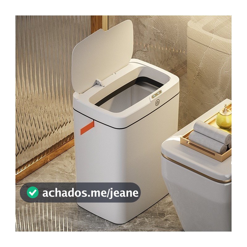 Lixeira com Sensor Automático Inteligente Recarregável Abre Fácil em Toque  Cozinha Escritório 16 Litros