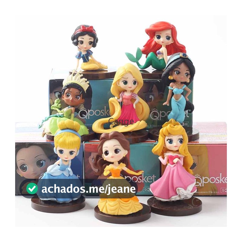 8 Peças/Boneca Princesa/Brinquedo De PVC Sereia Branca De Neve