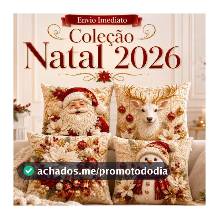 Kit Almofadas Decorativas 45x45 Estampas Natalinas Páscoa  Dia das Mães