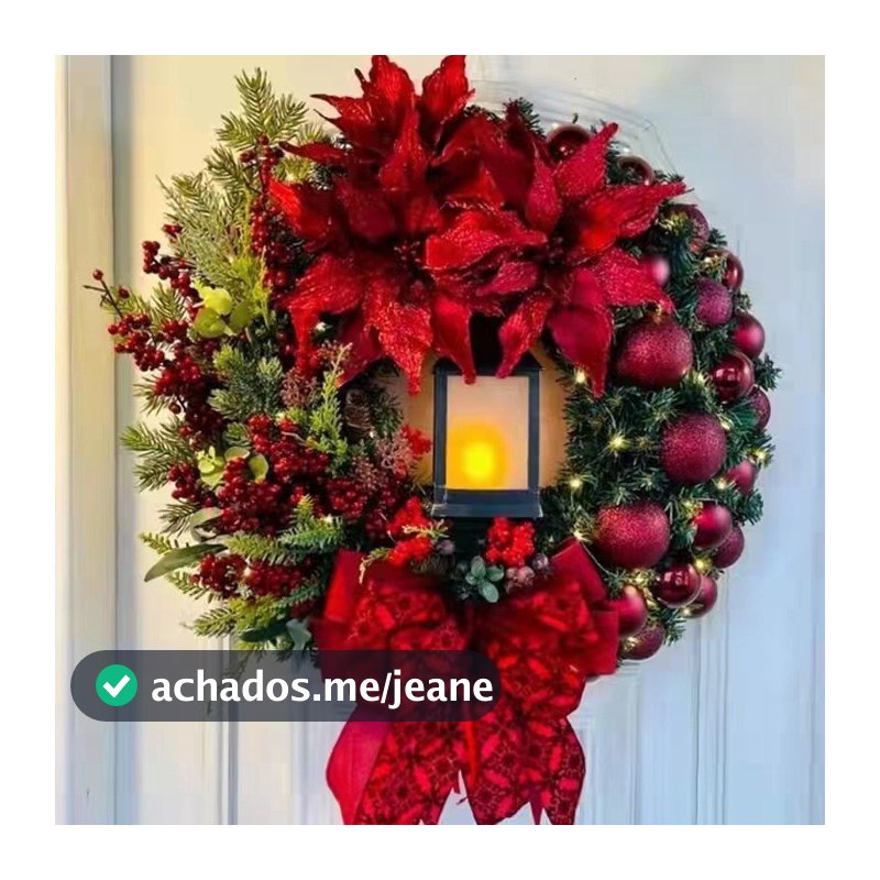 Natal Decorações de Natal Jesus Luzes de óleo de Natal Guirlanda Porta Pendurada