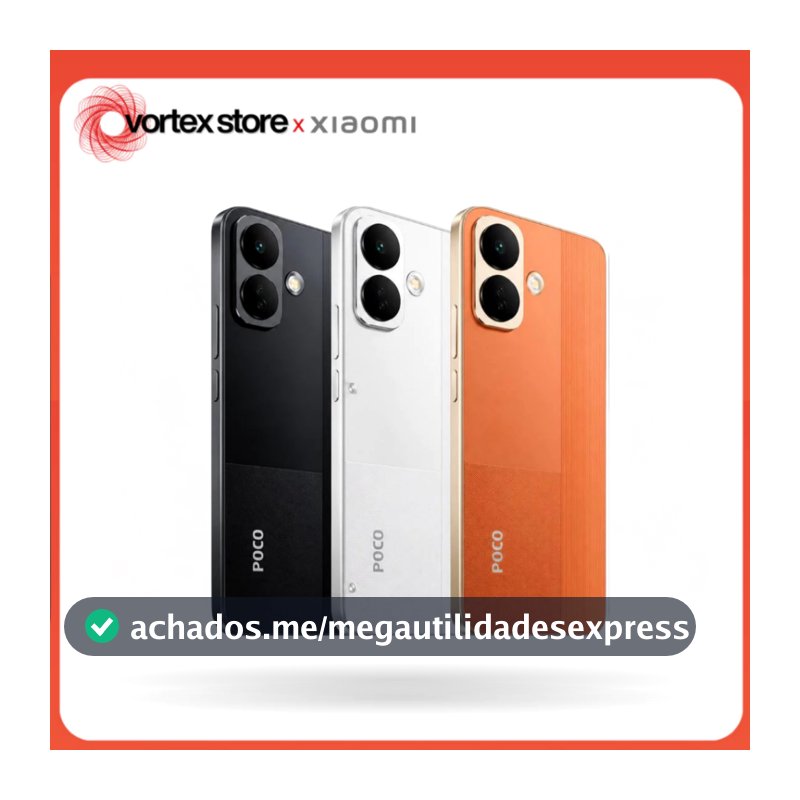Xiaomi Poco X8 5G, Bateria 8340 mAh, Versão Global, Snapdragon® 6s 4 Gen, Câmera 50MP 256GB e 8-12GB RAM