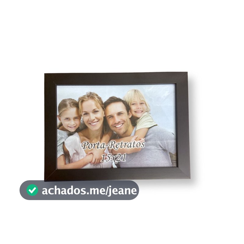 Porta Retrato A5 15x21cm Preto Com Vidro. Promoção