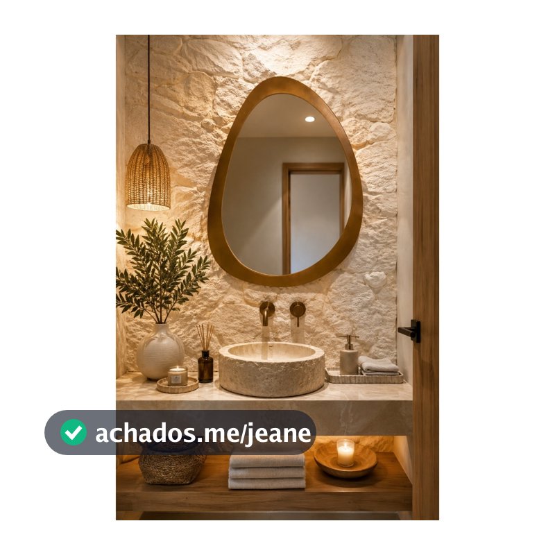 Espelho Orgânico Emoldurado Grande 80x100 Para Sala Banheiro e Quarto