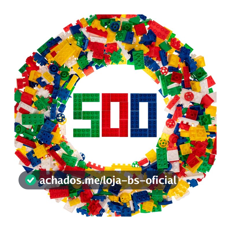 Blocos de Montar Infantil Educativo Happy Blocs com 500pçs