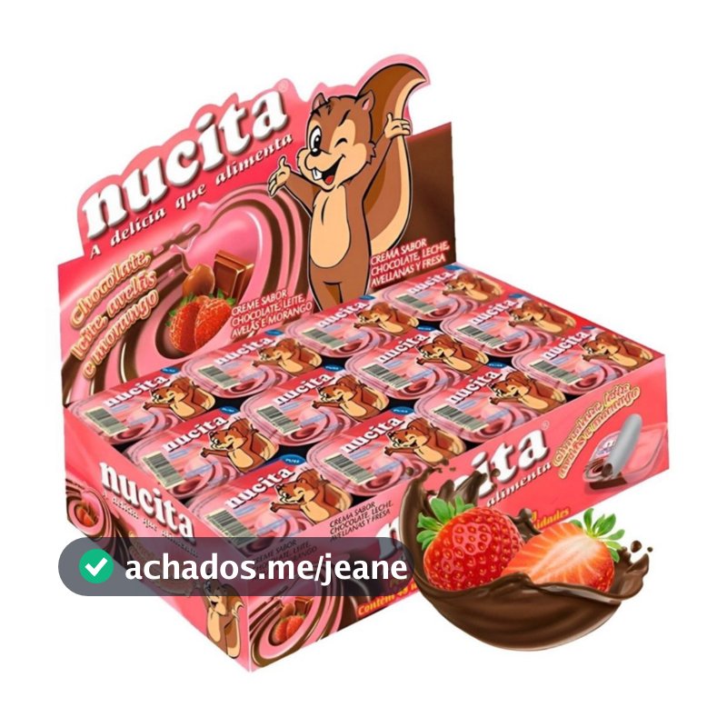 Creme Morango Com Chocolate 480g C/48 Unidades 10g - Nucita