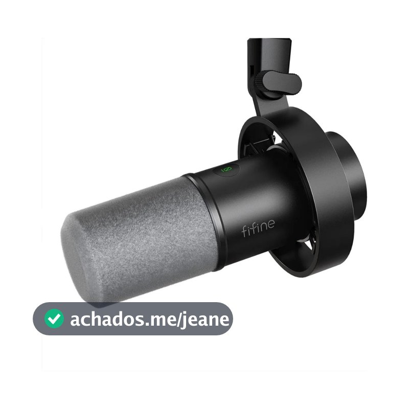 Microfone Fifine K688 Dinâmico USB/XLR Podcast Stream Original (Com ou Sem Braço Articulado)