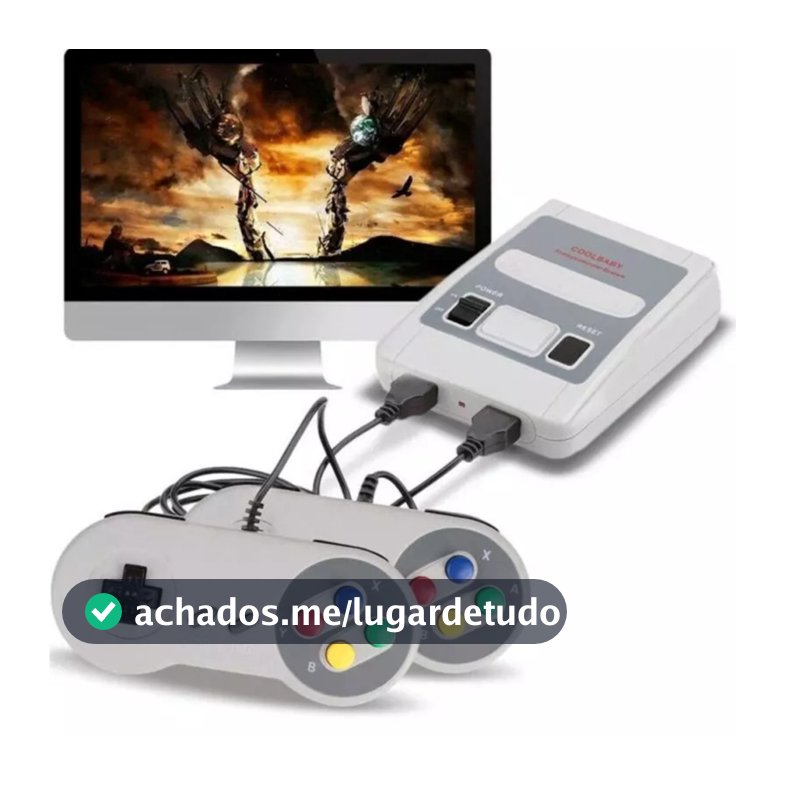Video Game Classic Super Nintendo Mini SNES Com 2 Controles 8 Bits 620 Jogos Original Envio Imediato