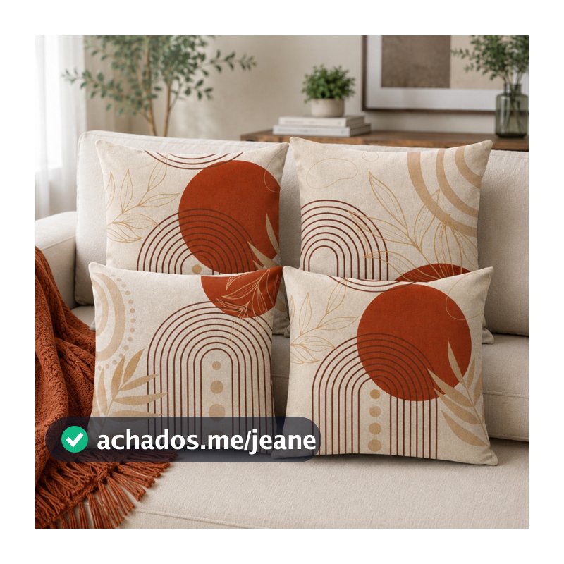 Kit 04 Capas Almofadas Decorativa Estampa Digital