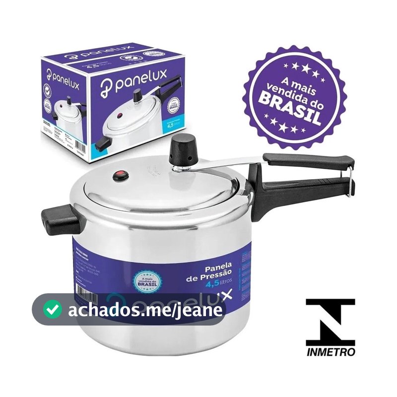 Panela De Pressão 4,5litros Panelux Linha Classic Alto Brilho A Mais Vendida Do Brasil