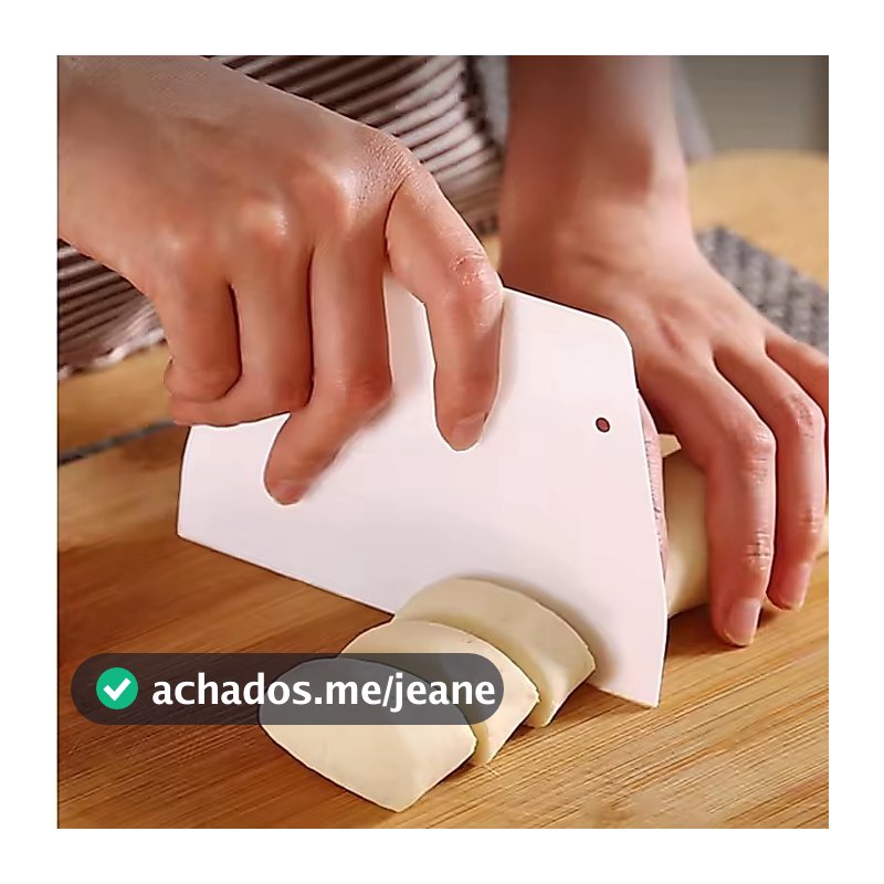 Espátula Raspador Cortador Plástico para Massas Confeitaria Culinária Kehome