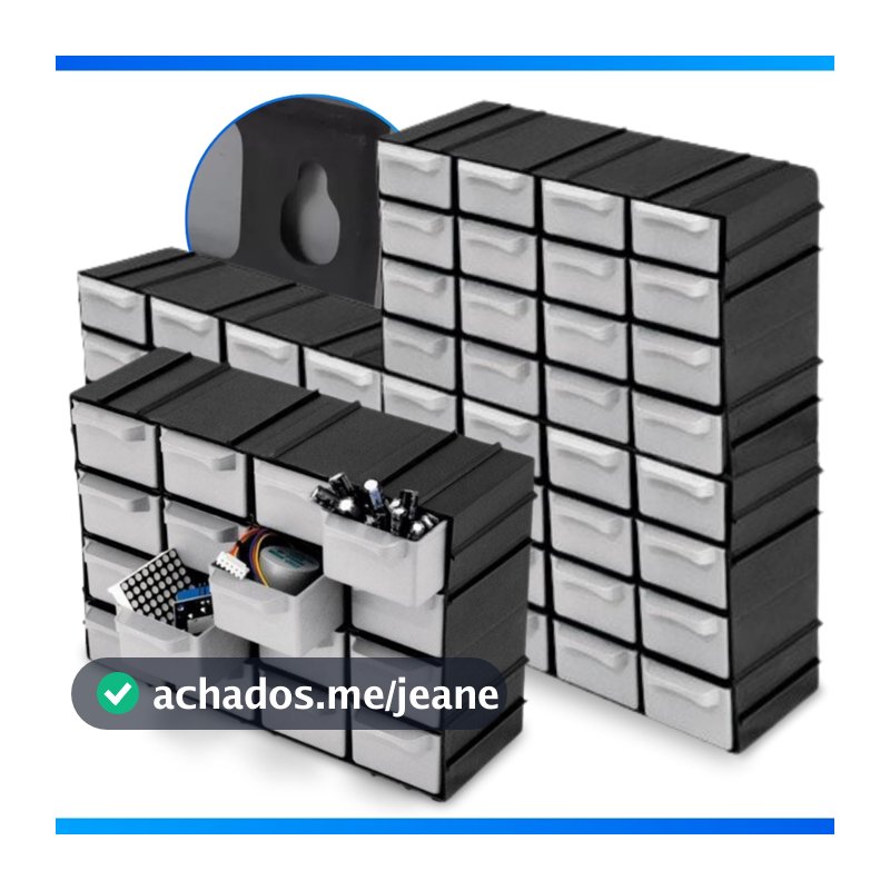 Gaveteiro Plástico Organizador Multiuso 16 Gavetas Caixas - OFERTA